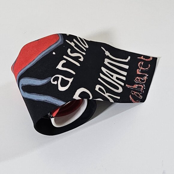 Ralph Marlin Tie Vintage Art To Wear Toulouse-Lautrec USA W3.75 L57.5  Boho - Picture 15 of 15